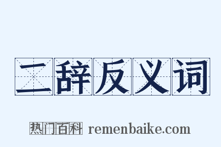 二辞反义词是什么意思的图片